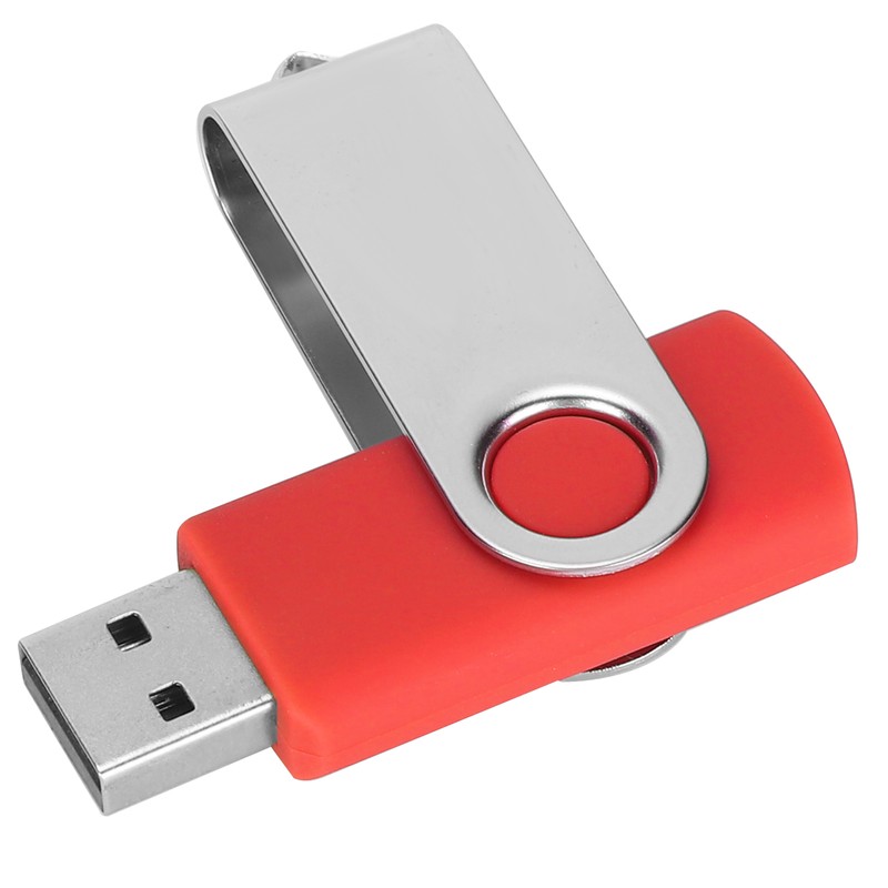 USB Flash Drive Candy Red Rotatable Portable Storage Memory Stick