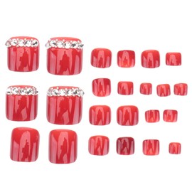 Healvian 2 Sets of Artificial Toenails False Nails for Women Full Coverage Comfort Fit Easy to Apply No Damage for Diy or Salon Manicure
