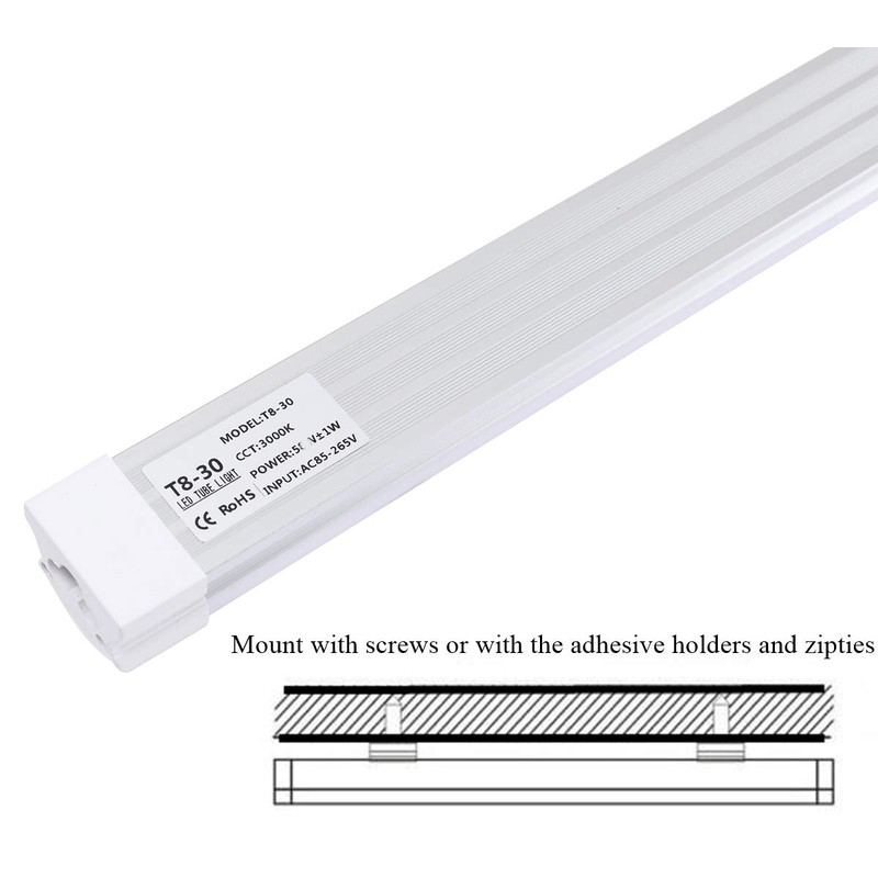 12inch 1200LM LED Under Cabinet Light, T8 Integrated Tube Light