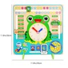 Wooden Frog Design Clock Toy, 1 Set Cute Clock Design