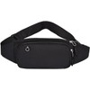 Riñonera Deportiva Impermeable, Multifuncional con Cremallera(Negro)