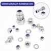 Yiezio 290 Piece Hex Nuts Washers Sets Locking Nuts Lock