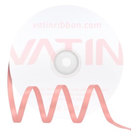 VATIN Double Face Rose Gold Satin Ribbon 1/4" Continuous 50 Yards,Gold Polyester Fabric Ribbon use for Bows Bouquet, Gift Wrapping, Floral Arrangement Wedding Decoration