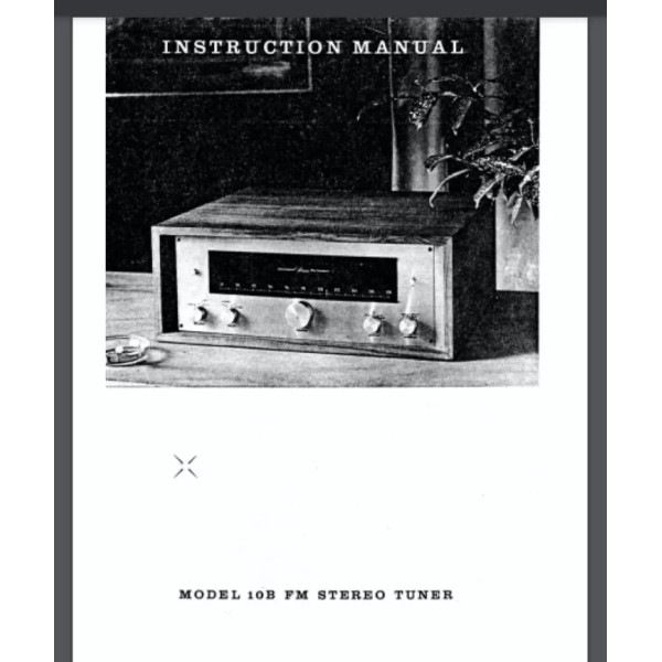 Marantz 10B Instruction Manual 12 pages comb bound gloss protective