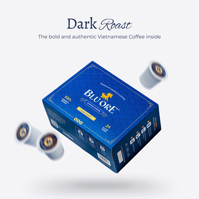 Blu Ore Premium Vietnamese Coffee Pods - Dark Roast -
