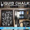 NIMNIK White Chalk Markers for Blackboards - 6mm Reversible Nib