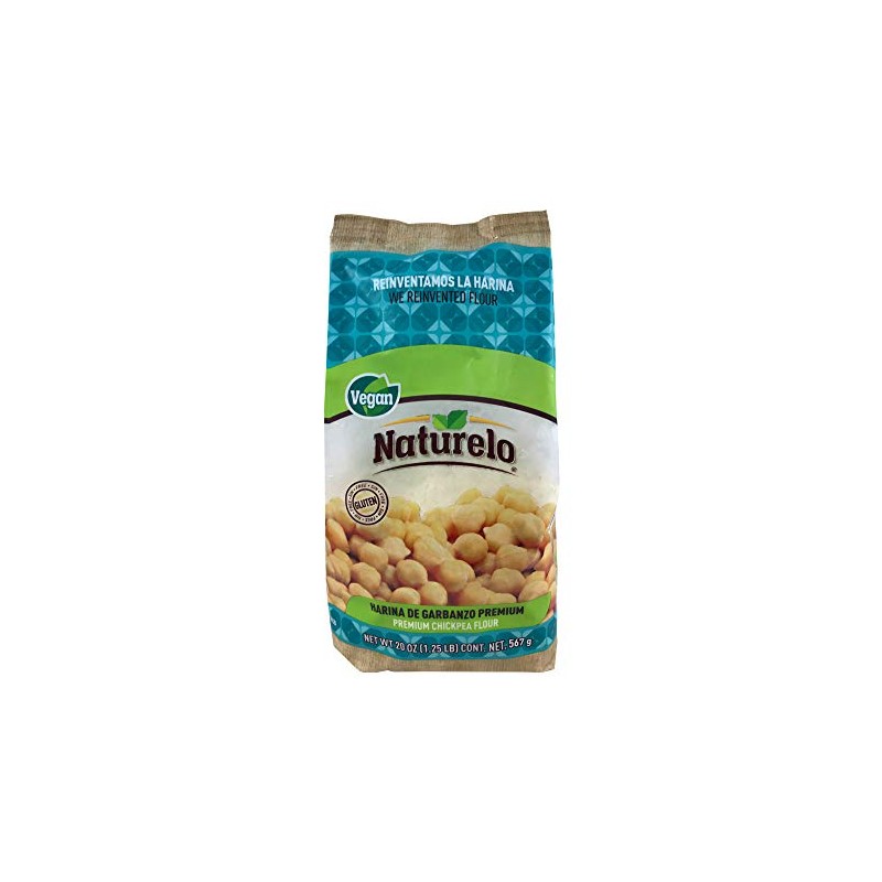 Naturelo Harina de Garbanzo Premium, Suave sabor del Garbanzo, 567