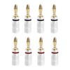 AMIUKON 24K Gold Plated Banana Plug Speaker Cable Connector Aluminum