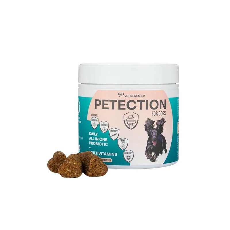 PETECTION for Dogs | Daily All-in-One Probiotic + Multivitamin Supplement