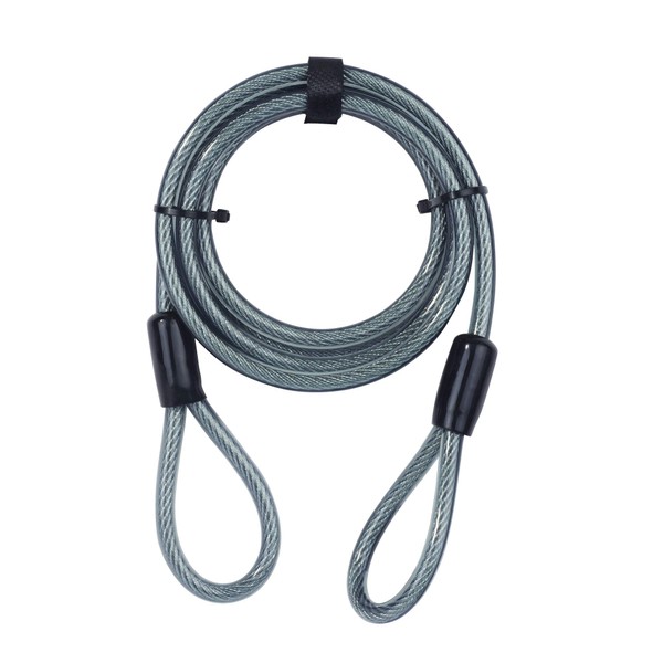 Yale YC1/10/220/1 - Security Cable 2200mm - Flexible Steel Cable - Additional Security to use with Bike Lock - Complete Protection