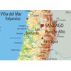Chile Physical Map - 23.3 x 16.5 Inches - Paper