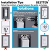 BESTTEN 5 Pack Screwless Decorator Wall Plate, 2 Gang Decorative