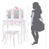 UTEX Kids Vanity Table and Chair Vanity Set with Mirror