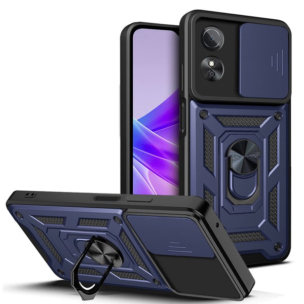 ESTH® Case for OPPO A17 with Slide Camera Cover, Military