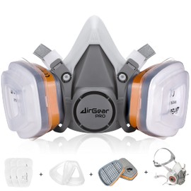 AirGearPro M-500 Respirator Mask with A1P2 Filter, Gas Mask, Dust Filter for Painting, Work, Grinding, Fine Dust