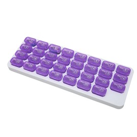 Monthly Pill Organizer, One Month Small Compartments 31 Day Box Organizerd 30 Day Pill 4 Week Cases for Home Travel by Weeks with Dust-Proof Container Pills/Vitamin/Fish Oil/Supplements