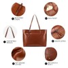 Kattee Vintage Genuine Leather Tote Shoulder Bag for Women Satchel