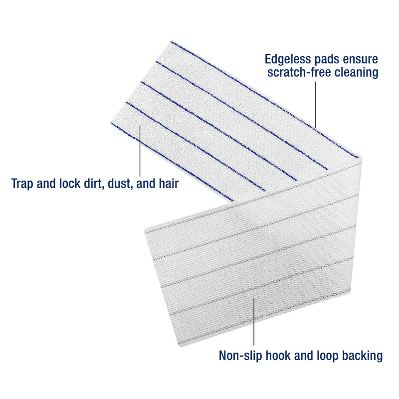 CleanAide Disposable Microfiber Mop Pads in Easy Grab Dispenser Box,