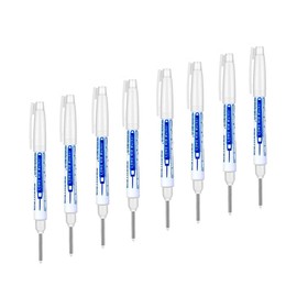 4 Pack Deep Hole Marker Pens, Long Head Marker Fine Tip Waterproof Ink Marking Tool 30mm Extra Long Reach Marking Tool for Hard to Reach Areas (Black)