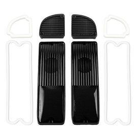 Pairs of Tail Lights and Reverse Lenses with Gaskets, Replacement for 1967-1972 Chevy & GMC Pickup Truck, Part Number 110202 110215 110216 C677209 (Smoked)