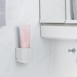 Richell 110056 Hover Seal Hook Facial Cleanser Dispenser, White, 1 Piece, Storage, Small, Mini, Facial Cleansing, Floatable, Fashionable, Plastic, Made in Japan, Compatible Tube Insertion Diameter: