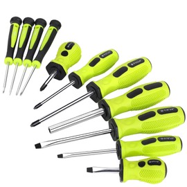 FASTPRO 21-Piece Magnetic Screwdrivers Set with Organizer Rack, Slotted Phillips Screwdrivers and Precision Screwdrivers, Repair Tool Kit for Home, Green