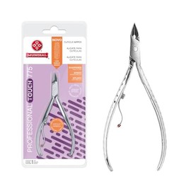 Mundial Professional Cutticle Nipper 775 - Pinza para cutículas de calidad brasileña con mango antideslizante de acero inoxidable plateado
