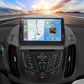 9 Inch Android 13 Car Stereo for Ford Escape 2013 2014 2015 2016 HD Touchscreen Car Radio Double Din w/Wireless Carplay Android Auto GPS Bluetooth WiFi SWC Backup Camera Mic, 2+32G