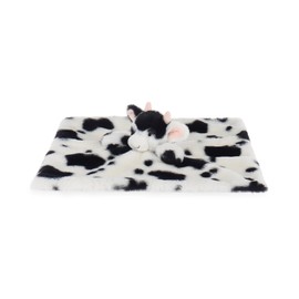 Apricot Lamb Cow Soft Safety Blanket for Babies, Soothing Blanket for Baby Boys and Girls, 35 x 35 cm