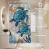 Final Friday Nautical Green Sea Turtles Beach Theme Fabric Shower