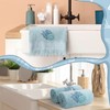 Breling 2 Pcs Summer Beach Hand Towels for Bathroom Blue