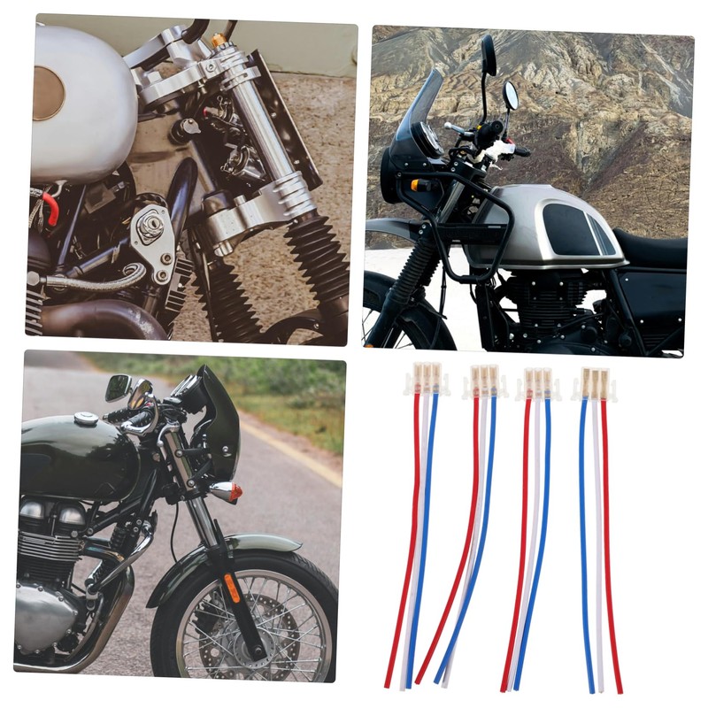 BUGUUYO 4pcs Motorcycle Switch Button Connector for Horn Headlight Turn