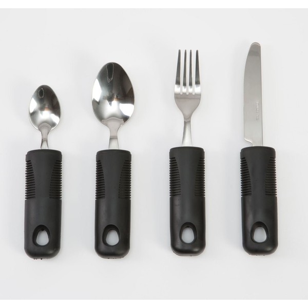 Chunky Soft Comfort Grips Cutlery Set Knife Fork Teaspoon and Desert Spoon