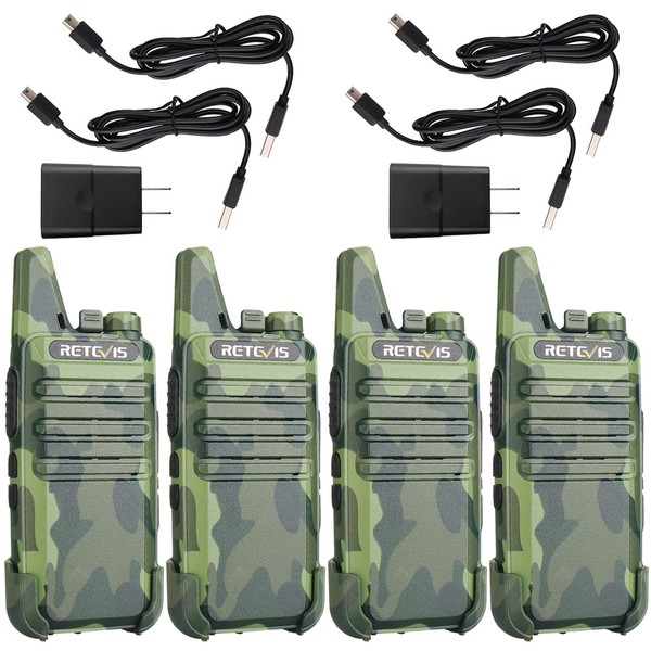 Retevis RT22 Walkie Talkies Rechargeable, Voice Activated, Emergency Alarm, Handheld