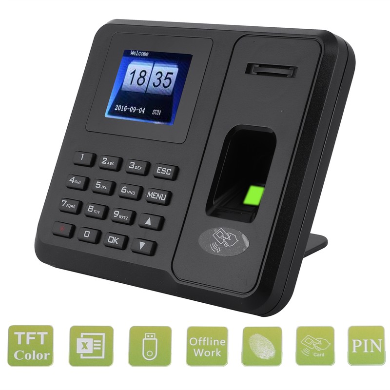 USB Standalone Time Attendance 2.4in TFT LCD Screen Password Fingerprint