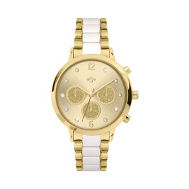Spirit Ladies White and Gold Plated Multi Dial Bracelet Watch