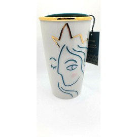 Starbucks Siren Anniversary Ceramic Travel Tumbler 10 oz Mug Original Lid 2017