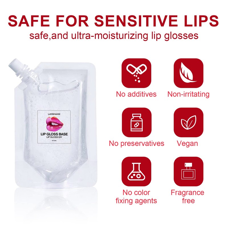 Eakroo 2Pcs Moisturize Lip Gloss Base Oil Material Makeup Primers,