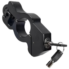RYOHIN Lab Brake Lock for Motorcycles, Anti-Theft, Steering Wheel Lock, Keys, Moped, Universal Use, Easy Installation, Anti-theft Deterrence, Durable, Spare Key Included (Black)