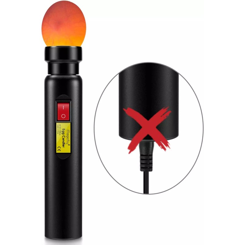 Magicfly Rechargeable Wireless Egg Candler Tester for Monitoring Eggs Developmen