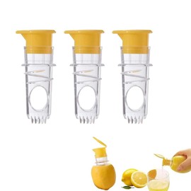 3Pcs Lemon Squeezer,Screw Top Manual Citrus Juicer Portable Lemon Juicer with Lid,Handheld Lemon Press Ideals with Built-In Filter,Easy-to-Use,Screw-Top Design for Maximum Juice Extraction