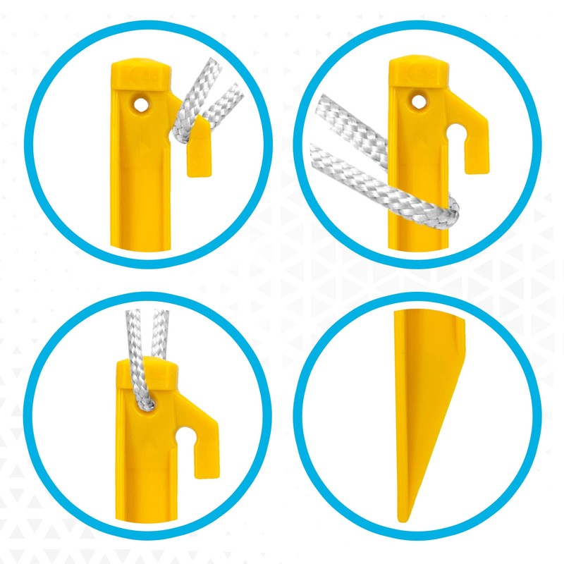 Aktive 52998 - Pack of 6 Plastic Tent Pegs |