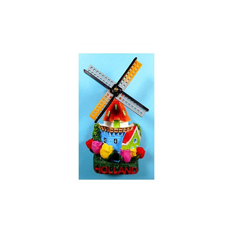 Souvenir Magnet Holland Windühle Tulips 10 x 6 x 2.5