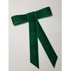 EmilyRose Couture Large Velvet Hair Bow Collection (Barrette, Dark Green)