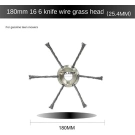 Steel Wire Grass Trimmer Head, String Trimmer Replacement Head, 150 mm, Compatible with Various Strimmers, Ideal for Gardens, Lawns, and Outdoor Areas (3Pcs 6 Head)