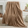 KMUSET Brown Fleece Throw Blanket for Couch - Warm Cozy