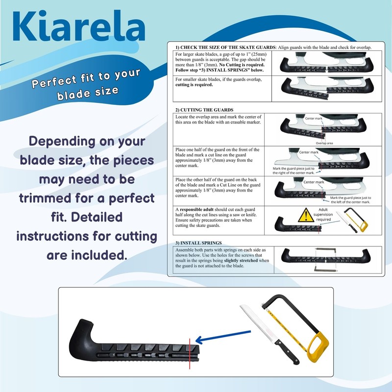 Kiarela Ice Skate Guards for Figure Skates and Towel Gift