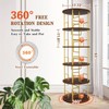 ROCKRAIN 5 Tier Rotating Bookshelf: 360° Spinning Display Shelf with