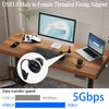 QIANRENON USB3.0 Male to Female Threaded Fixing Adapter 5Gbps USB3.0