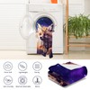 DOINBEE Fox Blanket, Cute Fox Purple Space Galaxy Throw Blanket